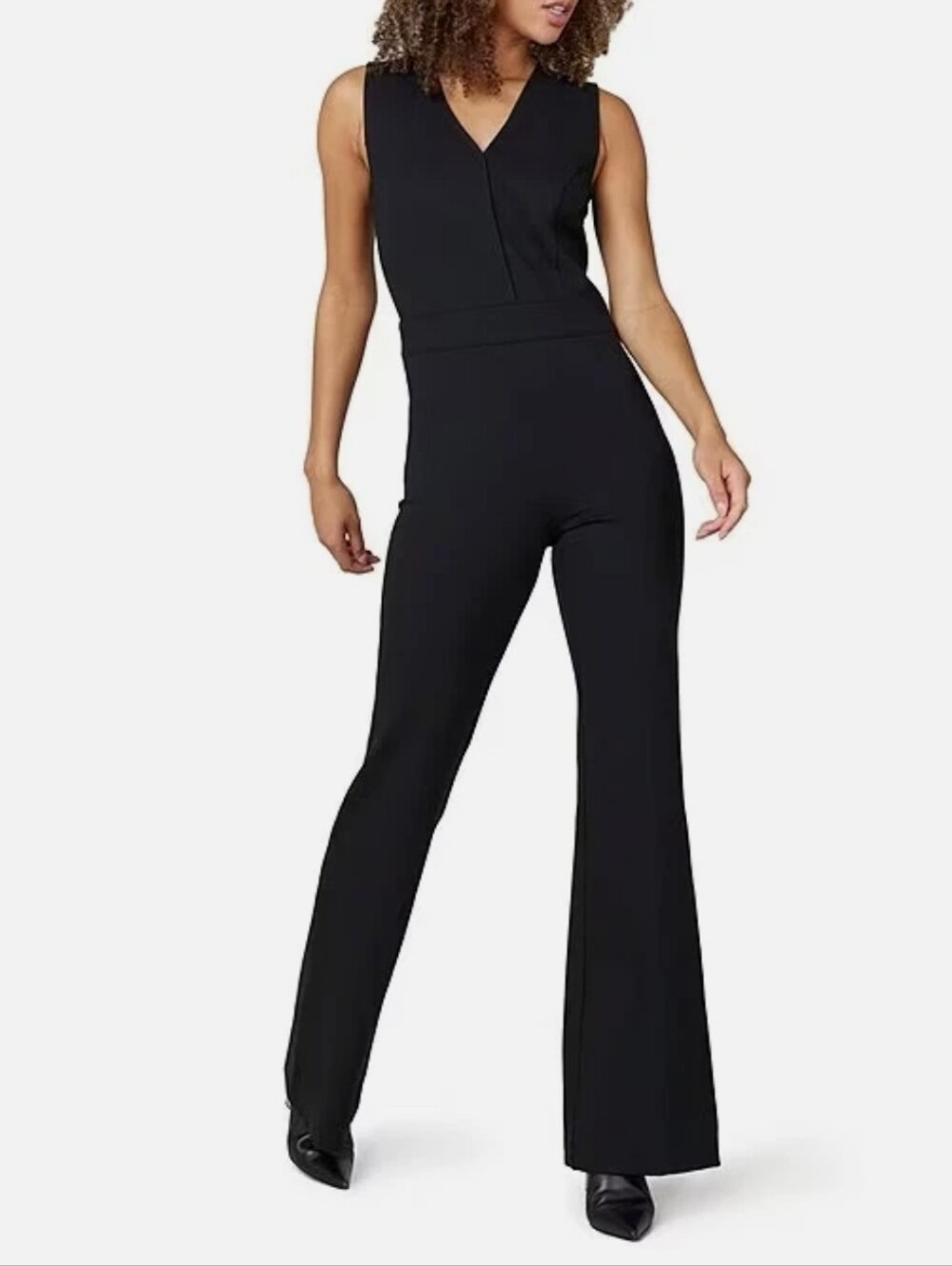 SPANX PERFECT SLEEVELESS JUMPSUIT BLACK SZ L